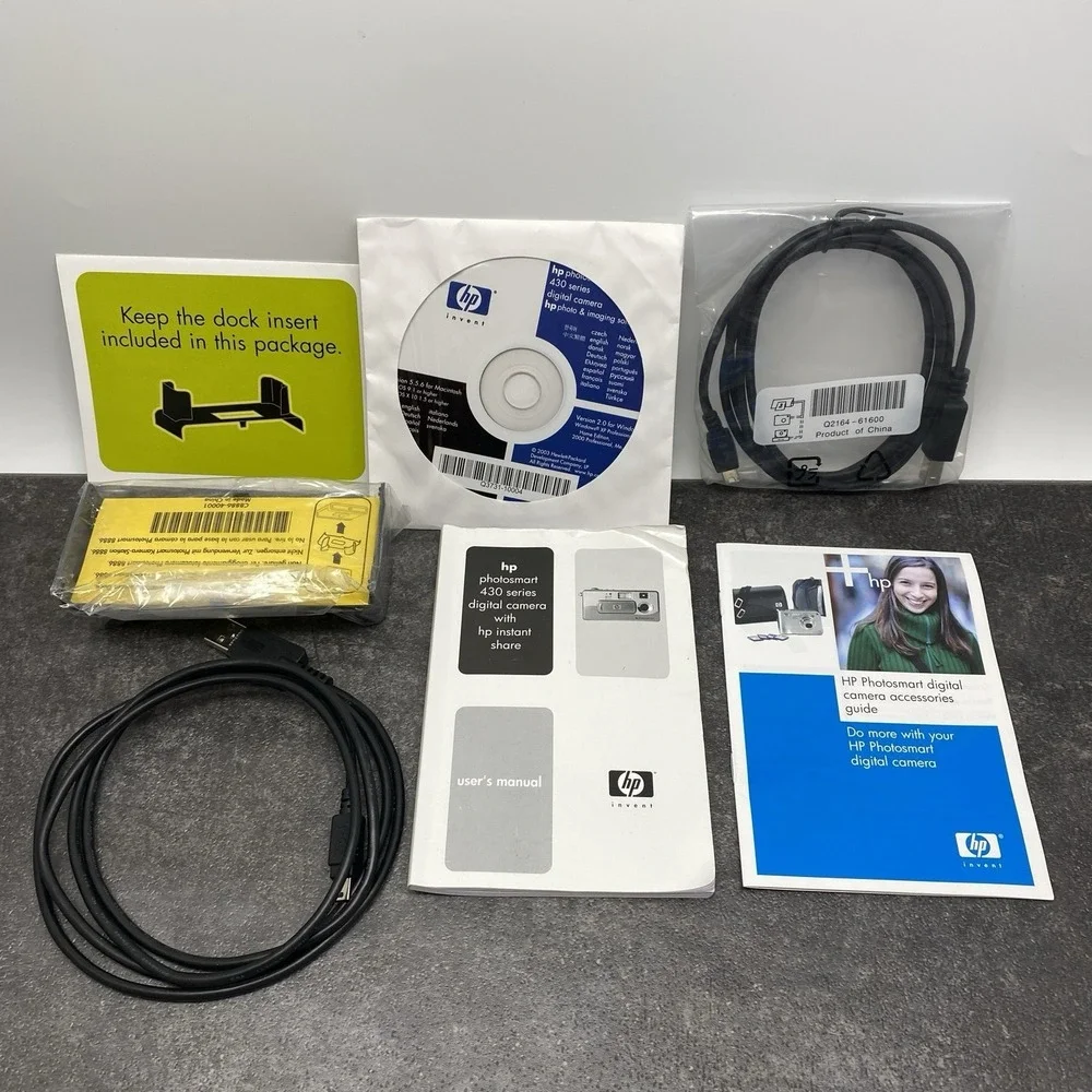 HP PhotoSmart 3.1MP Camera 5x Digital Zoom Video Audio Capture + Box Cord Manual